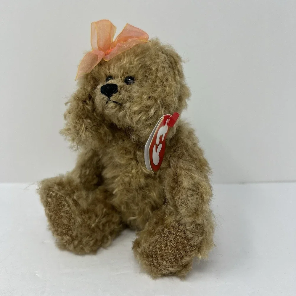 Ty Dog Plush Stuffed Animal Toy Attic Treasures CASSANDRA Pup w/ Bow 7